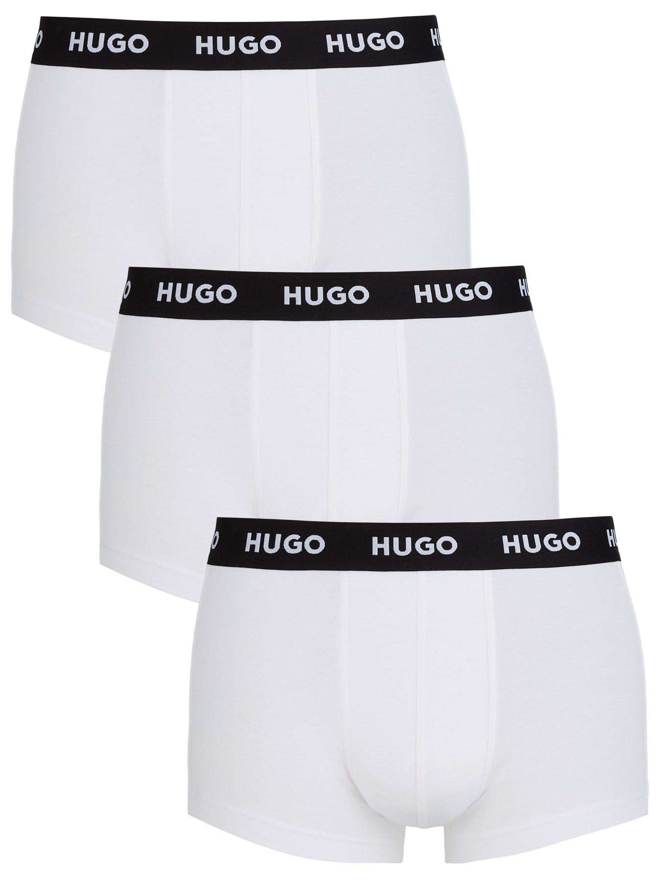 Image 1 of 3 of HUGO Triplet 3 Pack Trunks - White
