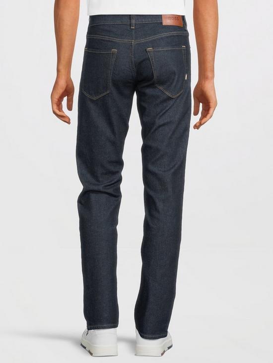 BOSS Maine Straight Fit Jeans - Navy | very.co.uk