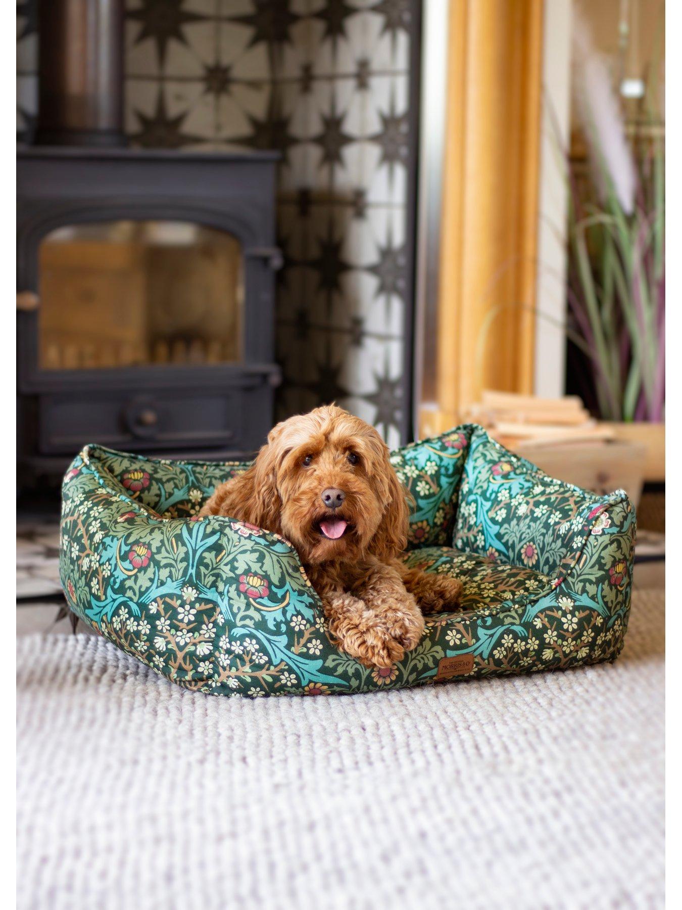 Product photograph of Morris Co Blackthorn Print Square Bed M - Large from very.co.uk