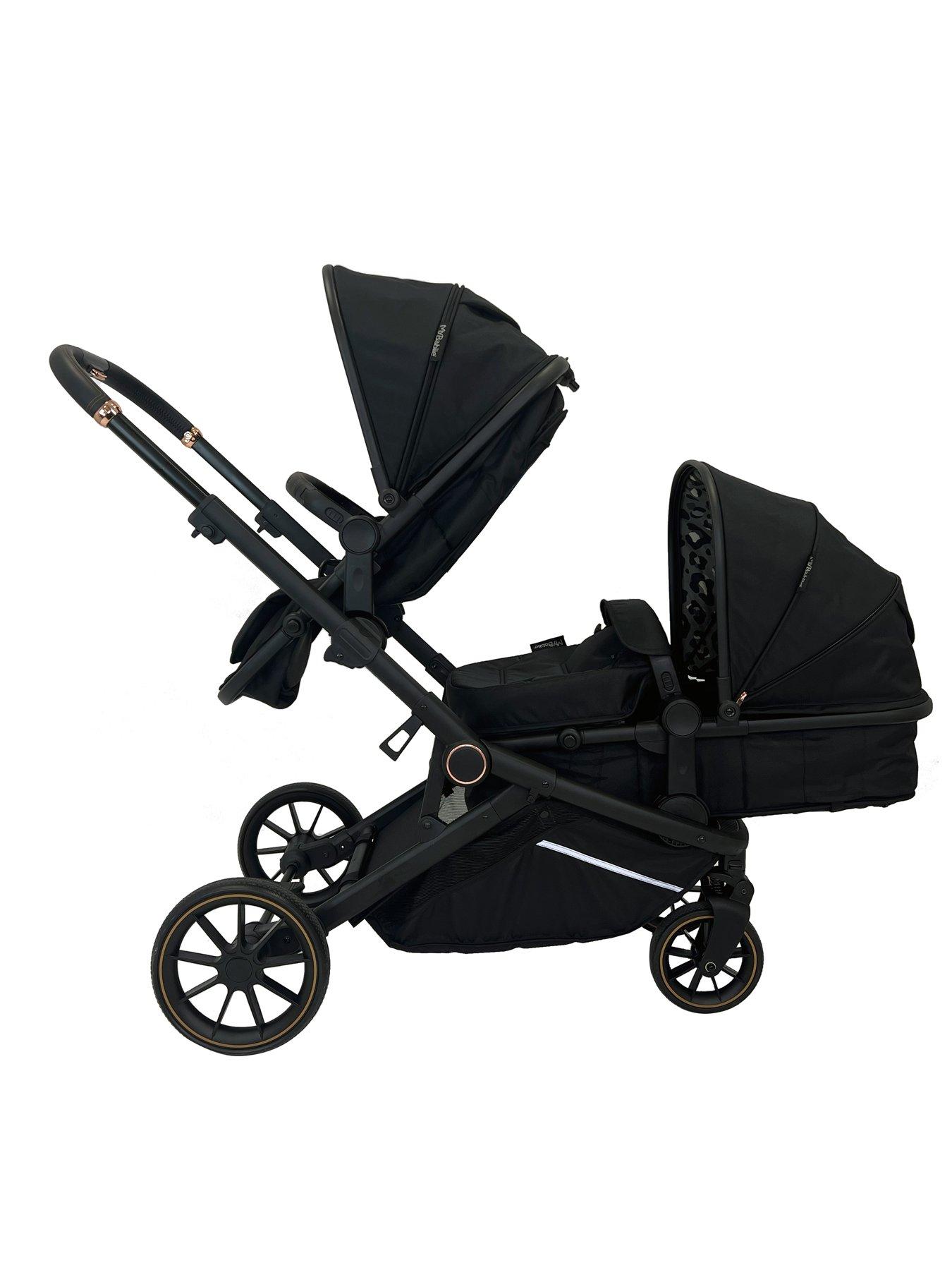 Image 2 of 7 of My Babiie MB33 Tandem Pushchair - Black Leopard