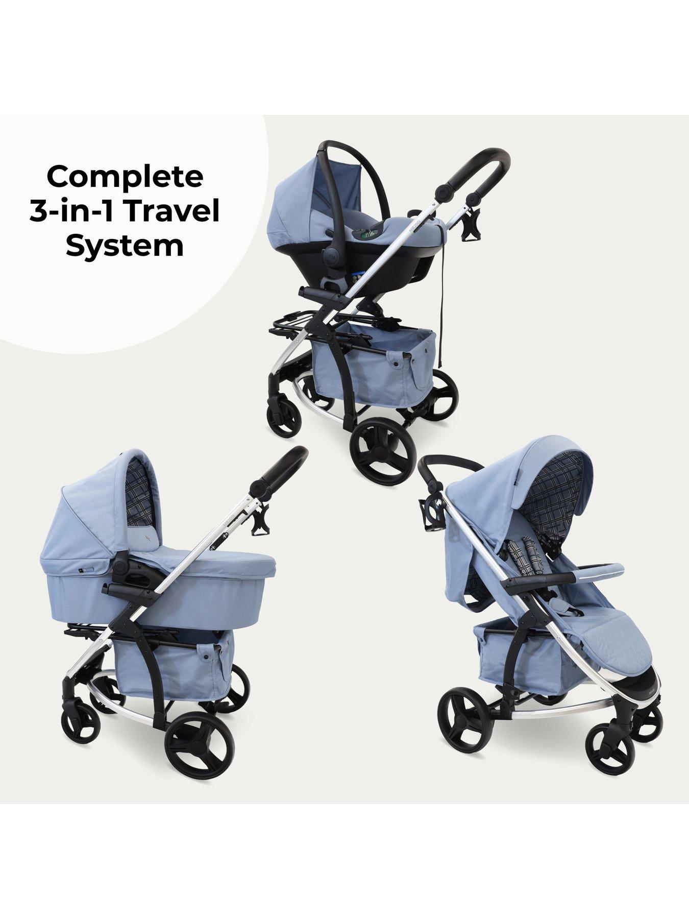 My Babiie MB200i Travel Systems Blue Plaid Very