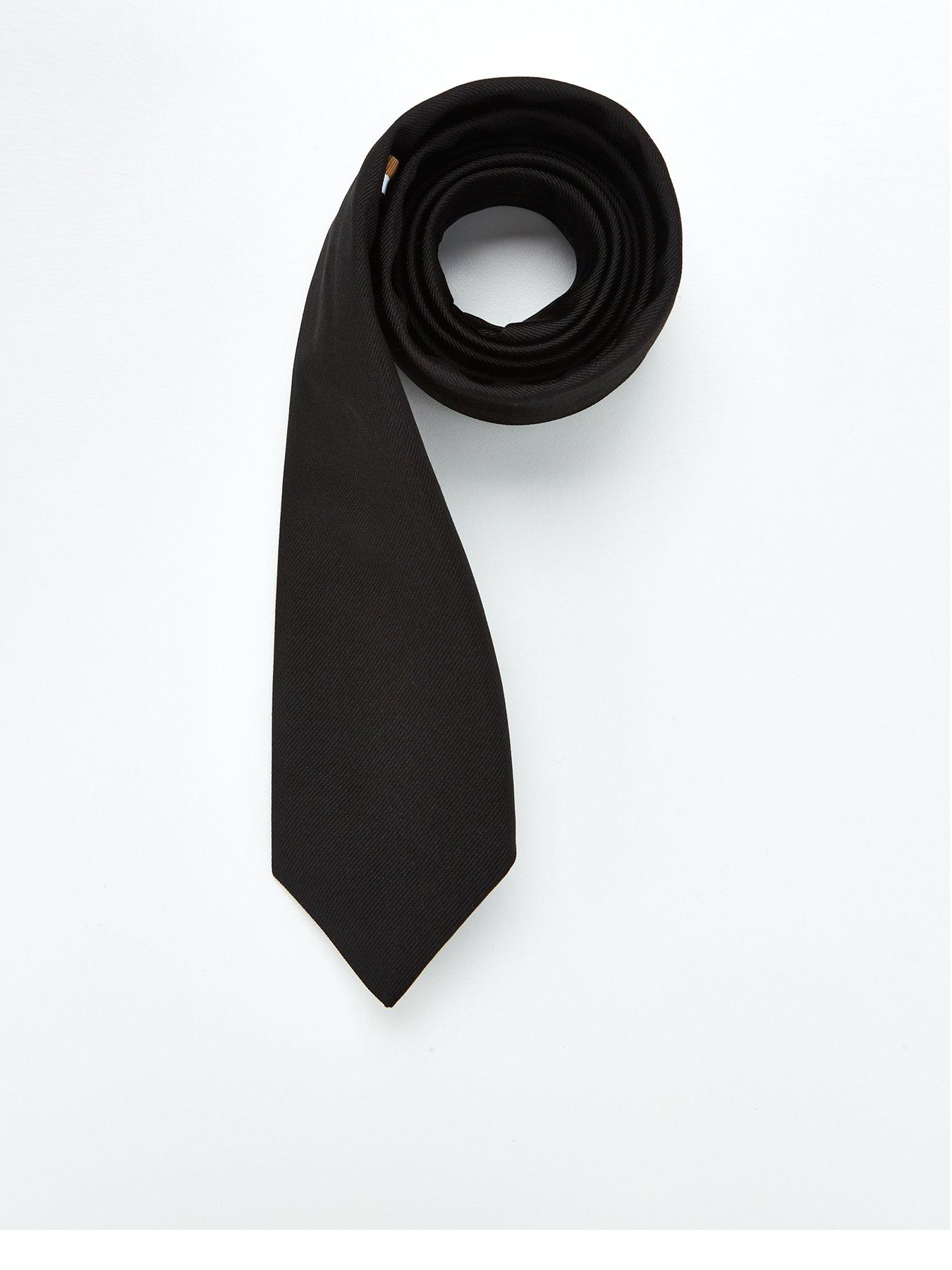 Image 1 of 4 of BOSS H-tie Pure-Silk Jacquard Tie - Black