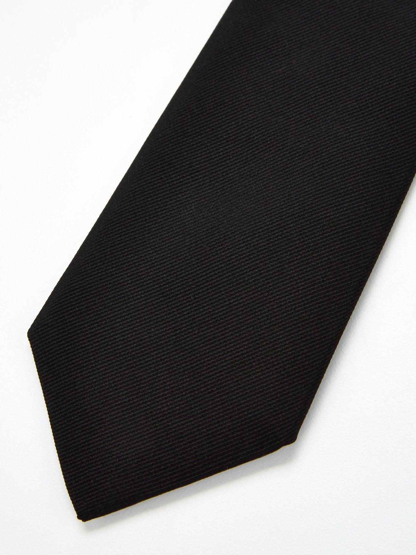 Image 2 of 4 of BOSS H-tie Pure-Silk Jacquard Tie - Black