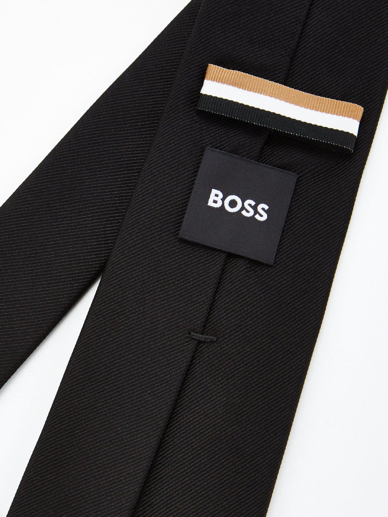 Image 3 of 4 of BOSS H-tie Pure-Silk Jacquard Tie - Black
