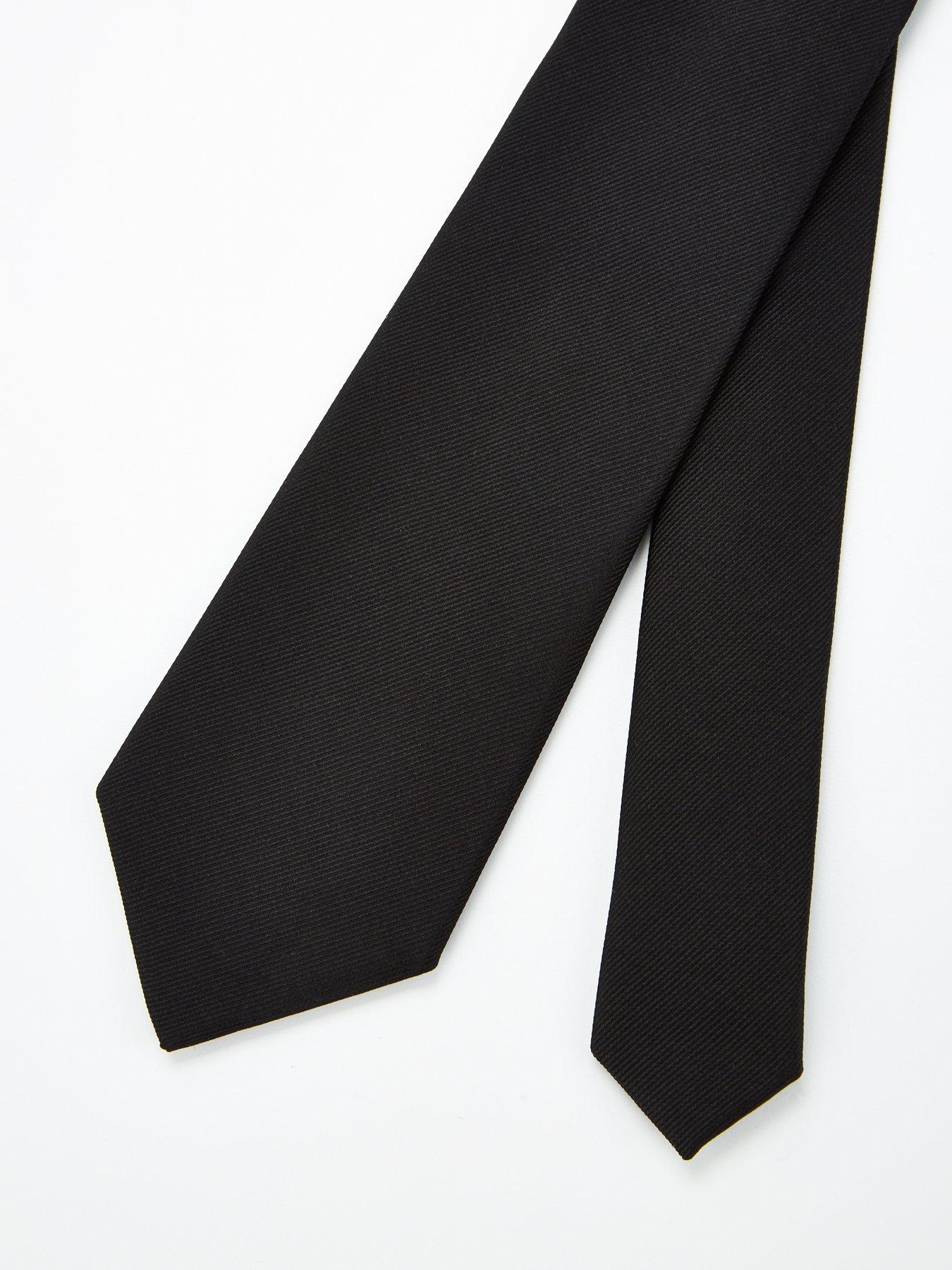Image 4 of 4 of BOSS H-tie Pure-Silk Jacquard Tie - Black