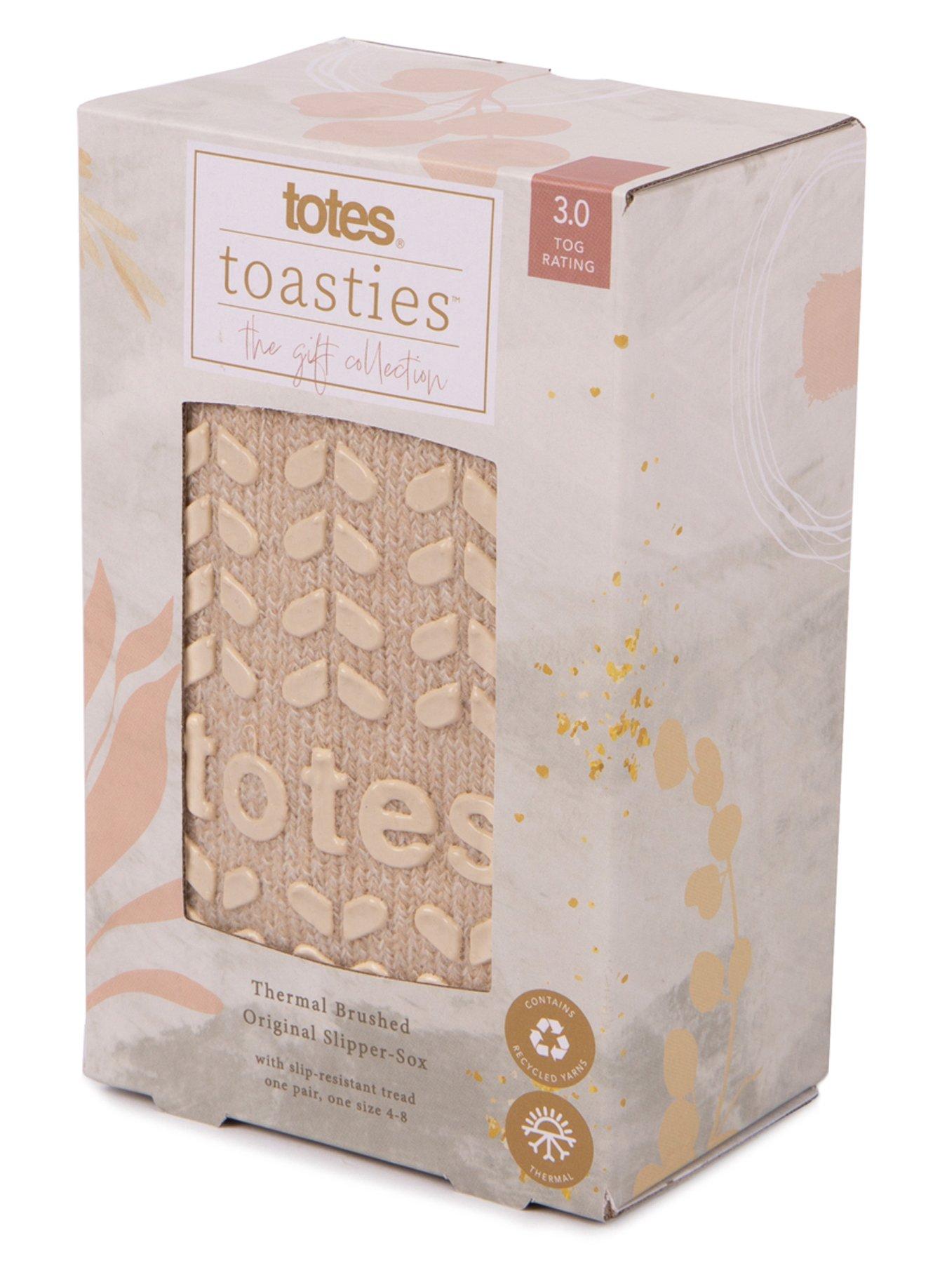 Image 3 of 4 of TOTES Totes1pp Thermal Brushed Original Slipper Socks With 3.0 Tog Rating - Cream