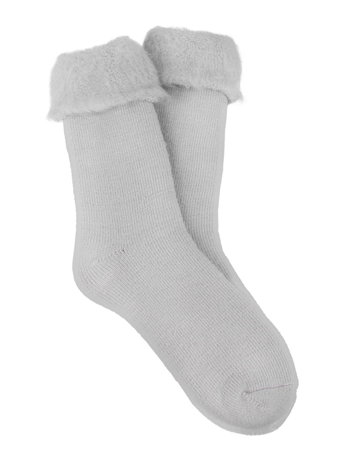 undefined Totes1pp Brushed Thermal Bed Socks - With 3.0 Tog Rating - Grey