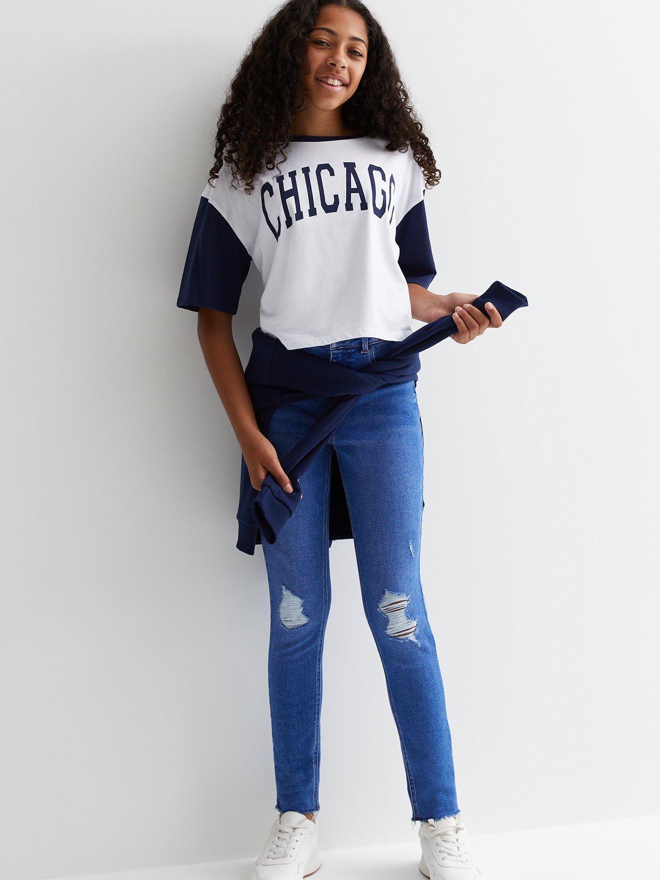 New look blue skinny hot sale jeans