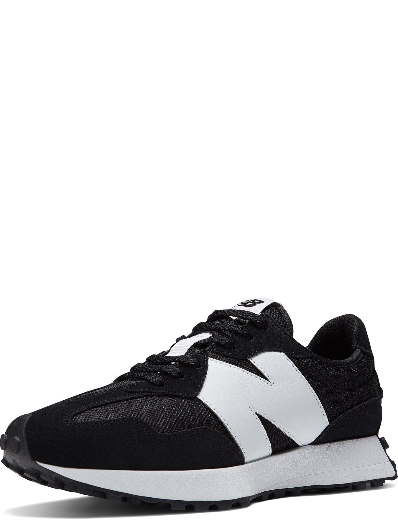 Black and white new balance cheap trainers