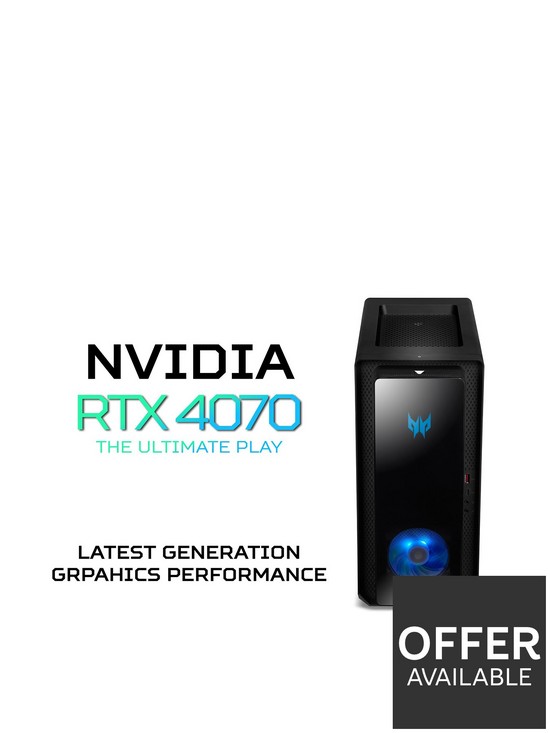 stillFront image of acer-predator-orion-3000-pcnbspgaming-desktop--nbspgeforce-rtx-4070-intel-core-i7-16gb-ram-1tb-ssd-and-2tb-hdd
