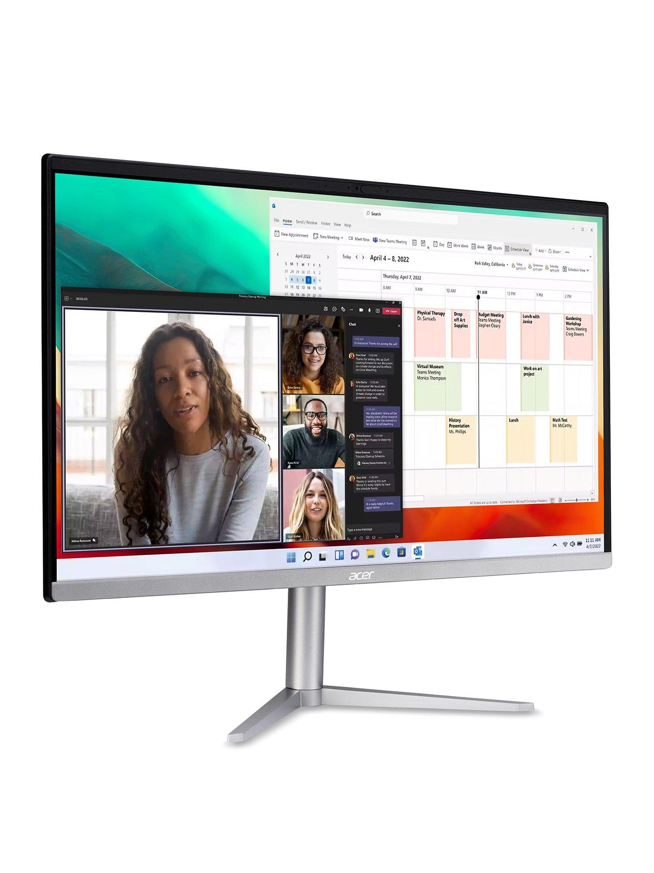 Image 2 of 8 of Acer Aspire C24-1300 All-in-One Desktop&nbsp;PC - 23.8in FHD, AMD Ryzen 5 7520U, 8GB RAM, 512GB SSD