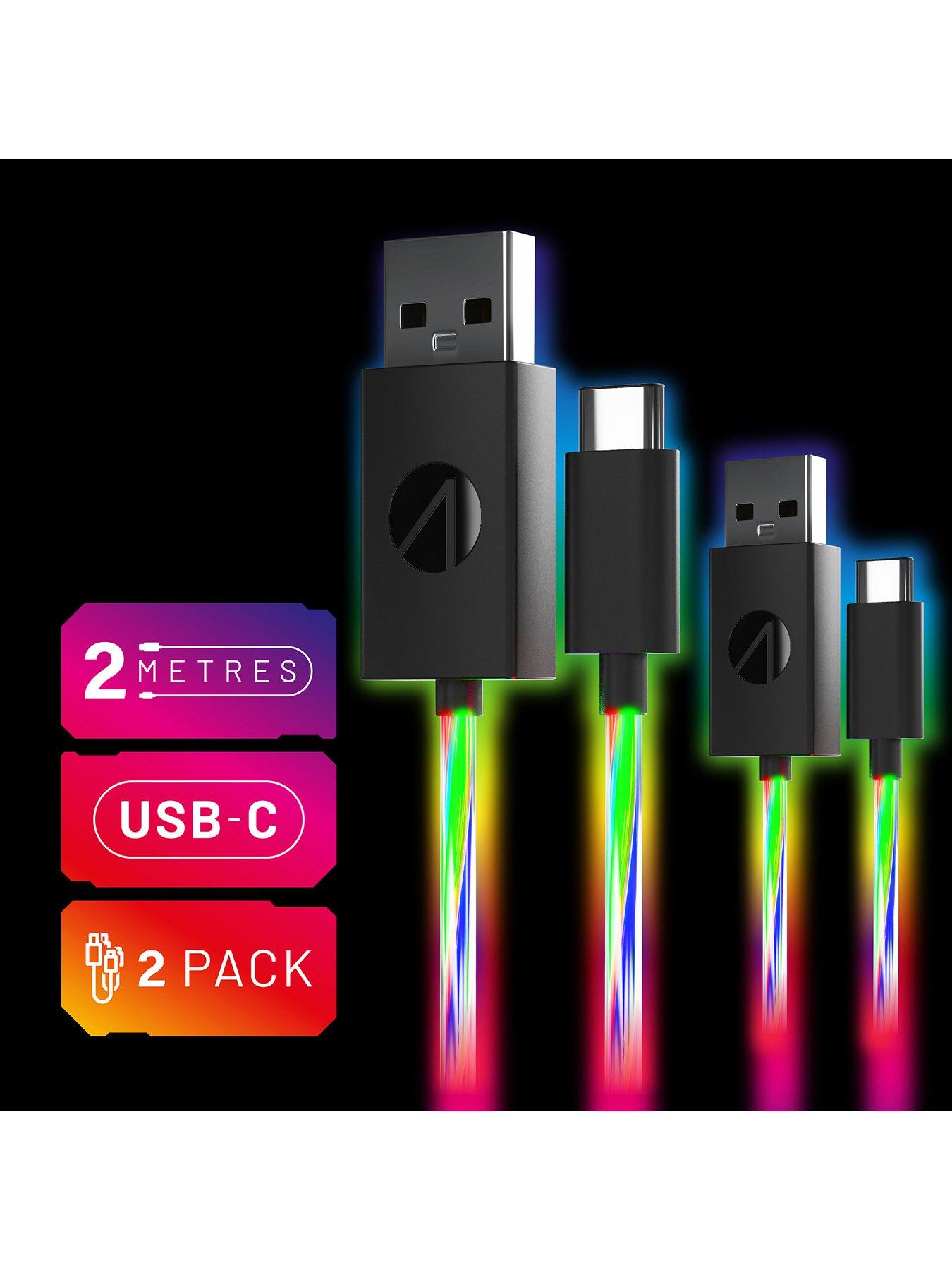 Image 4 of 7 of Stealth Light Up Charging Cables Multiformat - 2m Twin Pack