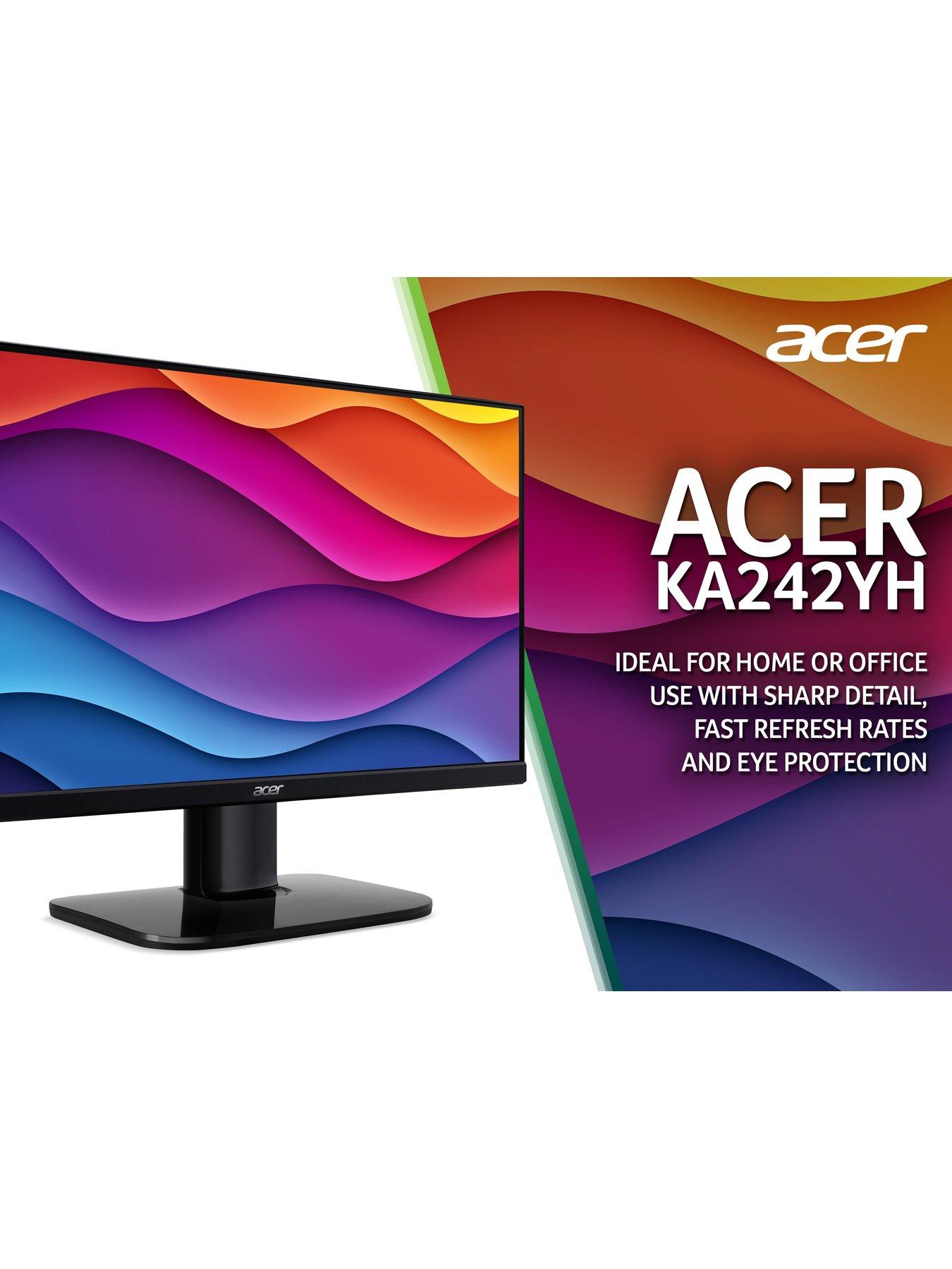 Acer KA242YHbi 24-inch Monitor - VA Panel, FHD, 4ms, 100Hz, FreeSync, HDMI,  VGA