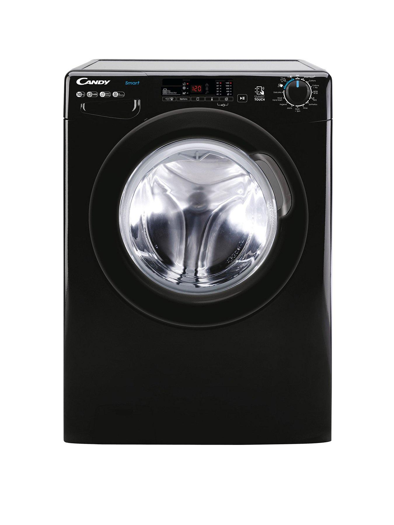 Product photograph of Candy Cs1410twbbe 10kg 1400 Spin Washing Machine - Black from very.co.uk