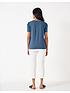  image of crew-clothing-lace-insert-short-sleeve-top-blue