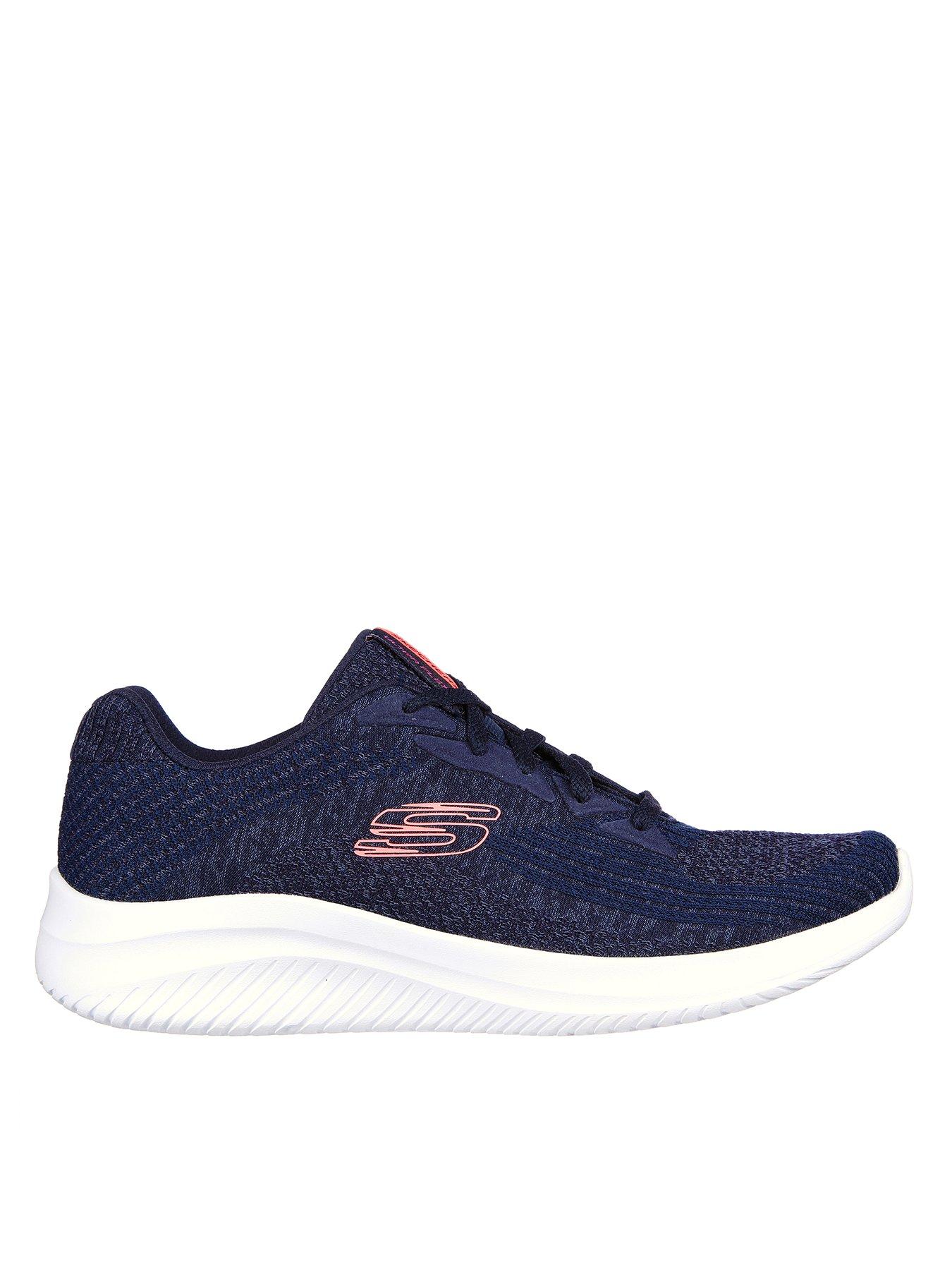 Skechers Ultra Flex 3.0 Circular Knit Lace Up Trainers Navy