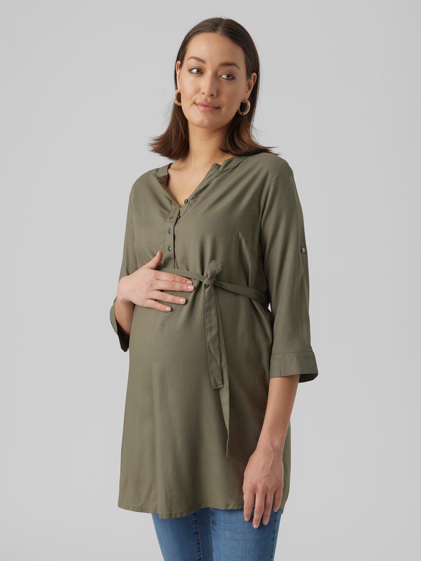 mamalicious-maternity-mercy-lia-woven-tunic-olive