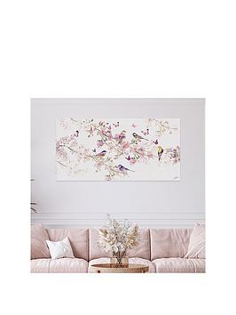 Product photograph of The Art Group Birds And Blossom Art Print By Summer Thornton from very.co.uk
