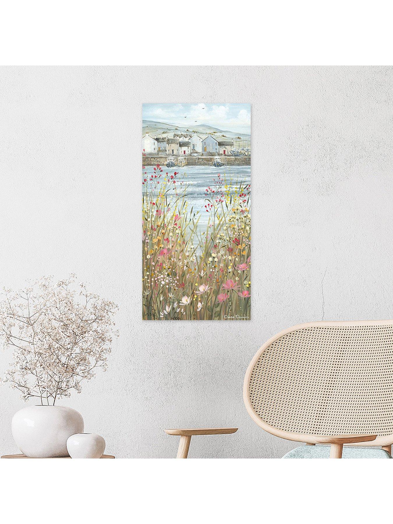 Product photograph of The Art Group Boats Blooms Ii Canvas from very.co.uk