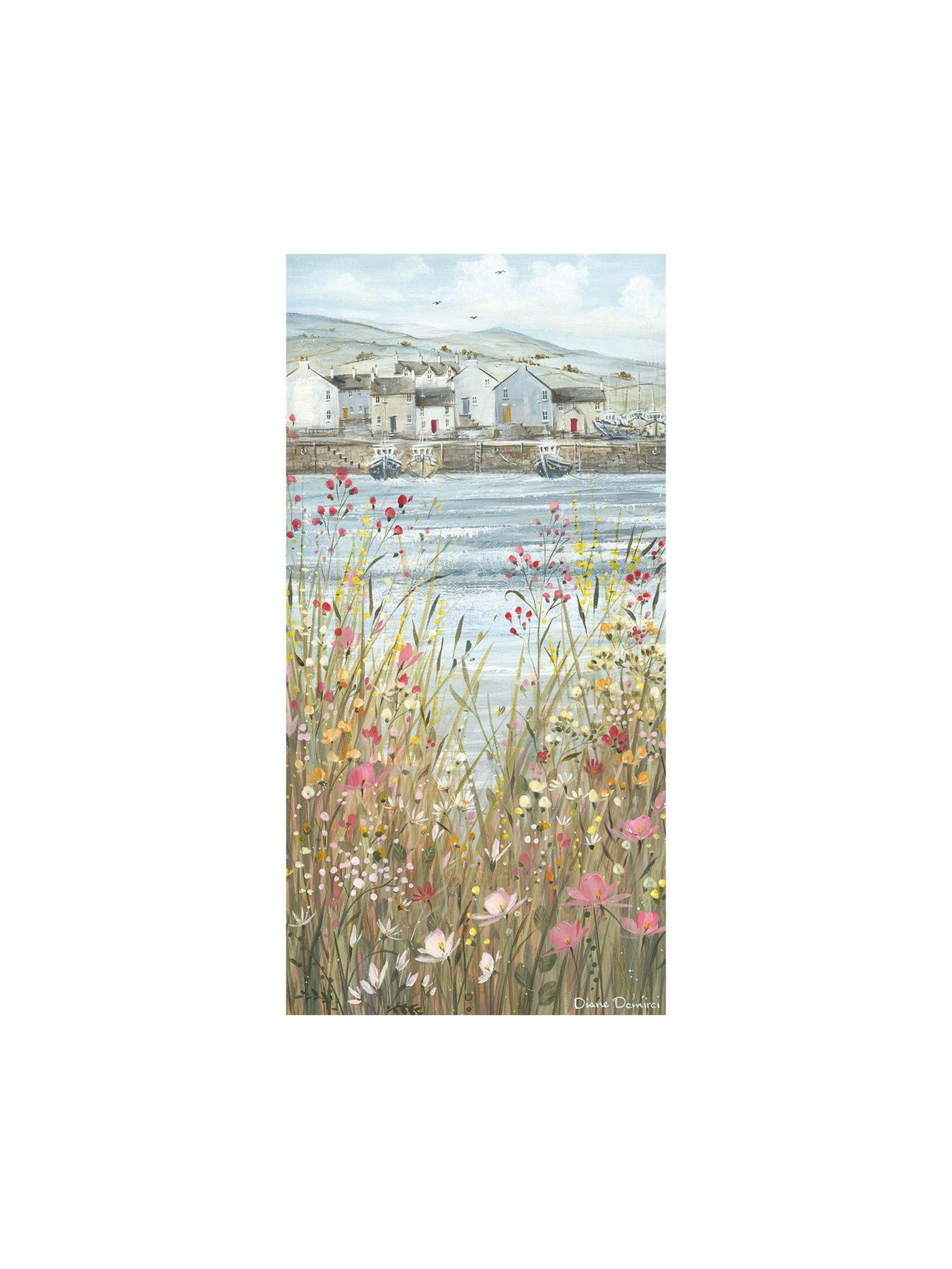 Image 2 of 2 of The Art Group Boats & Blooms Ii Canvas