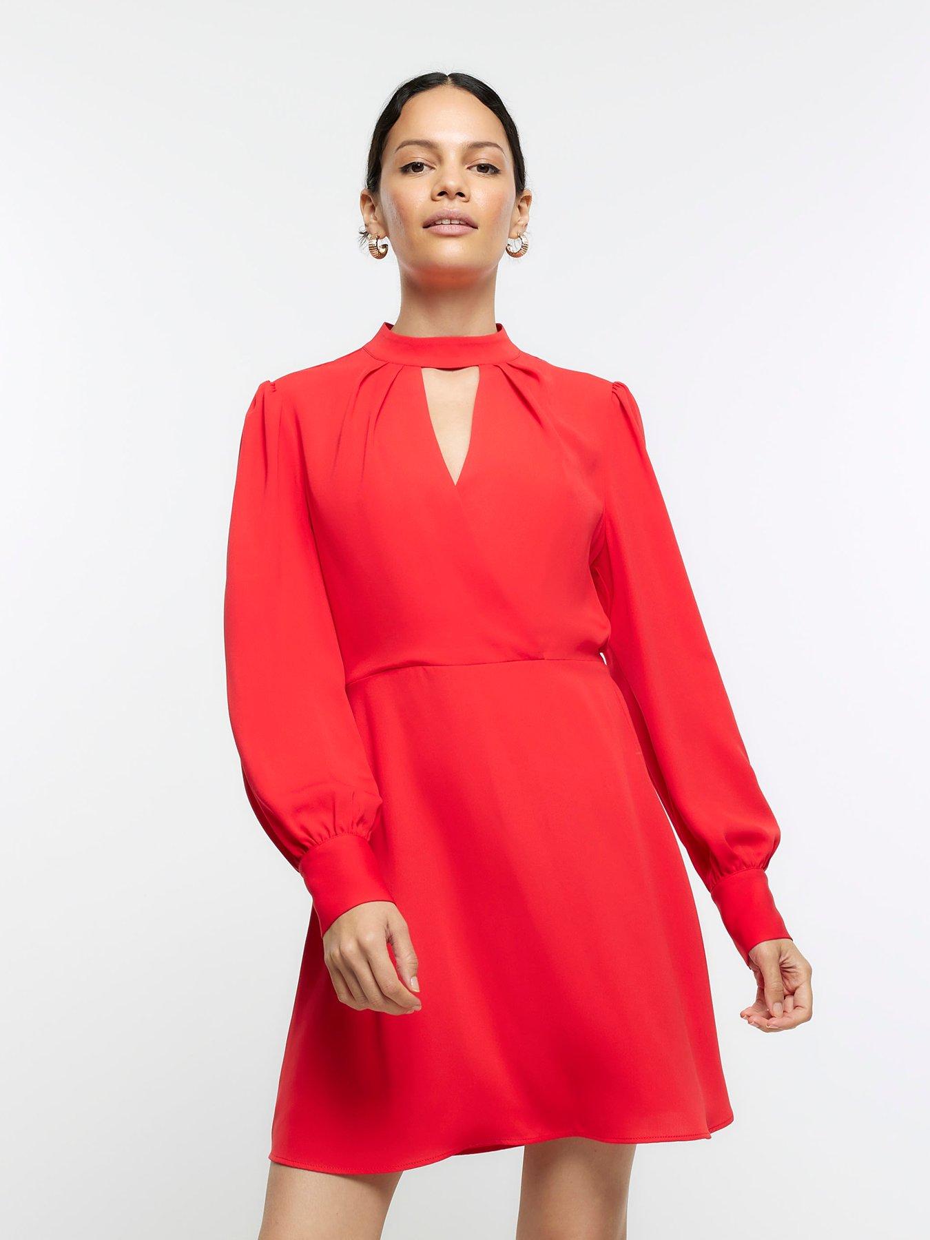 River island red maxi hot sale dress