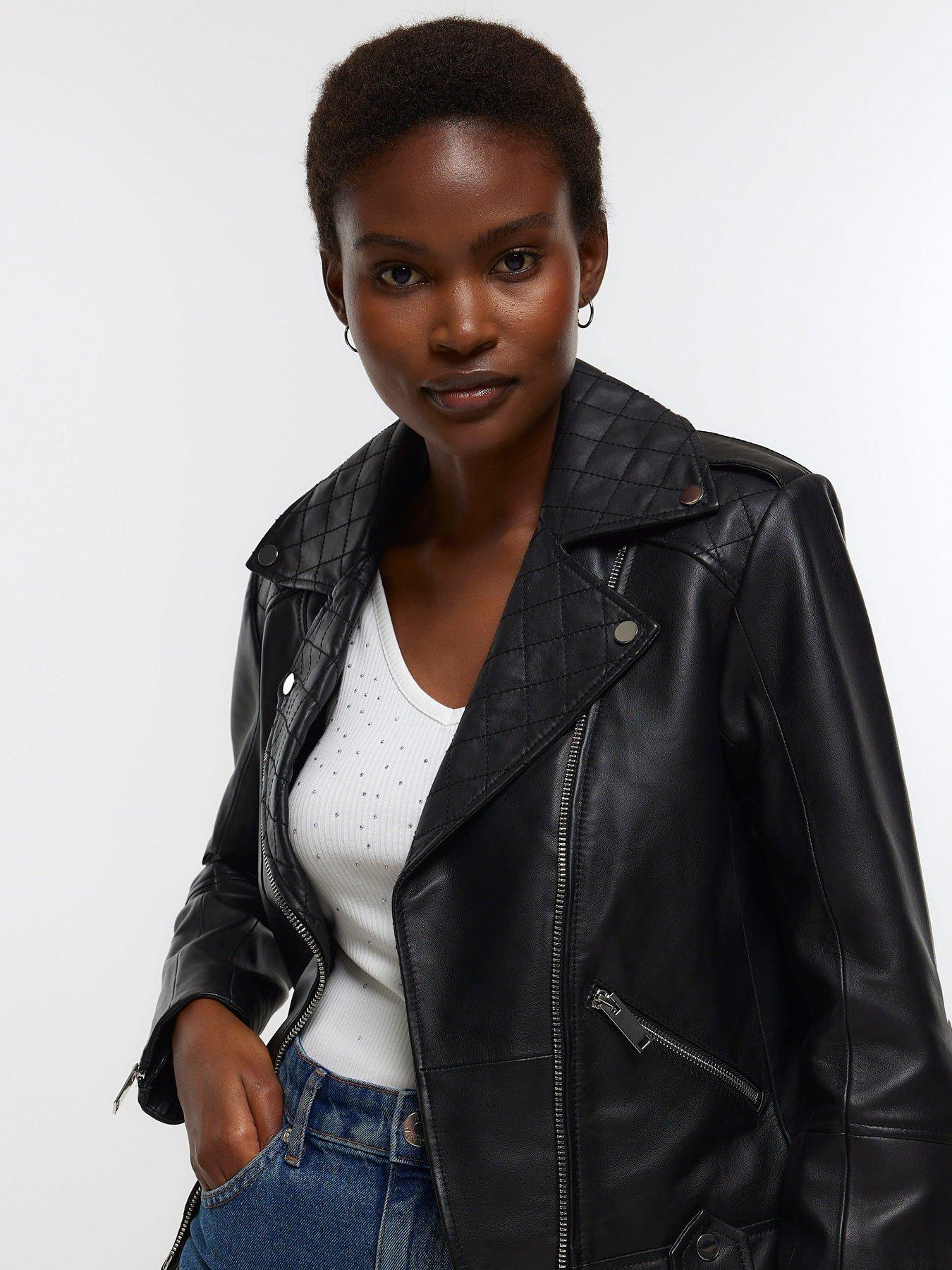 River island store leather biker jacket