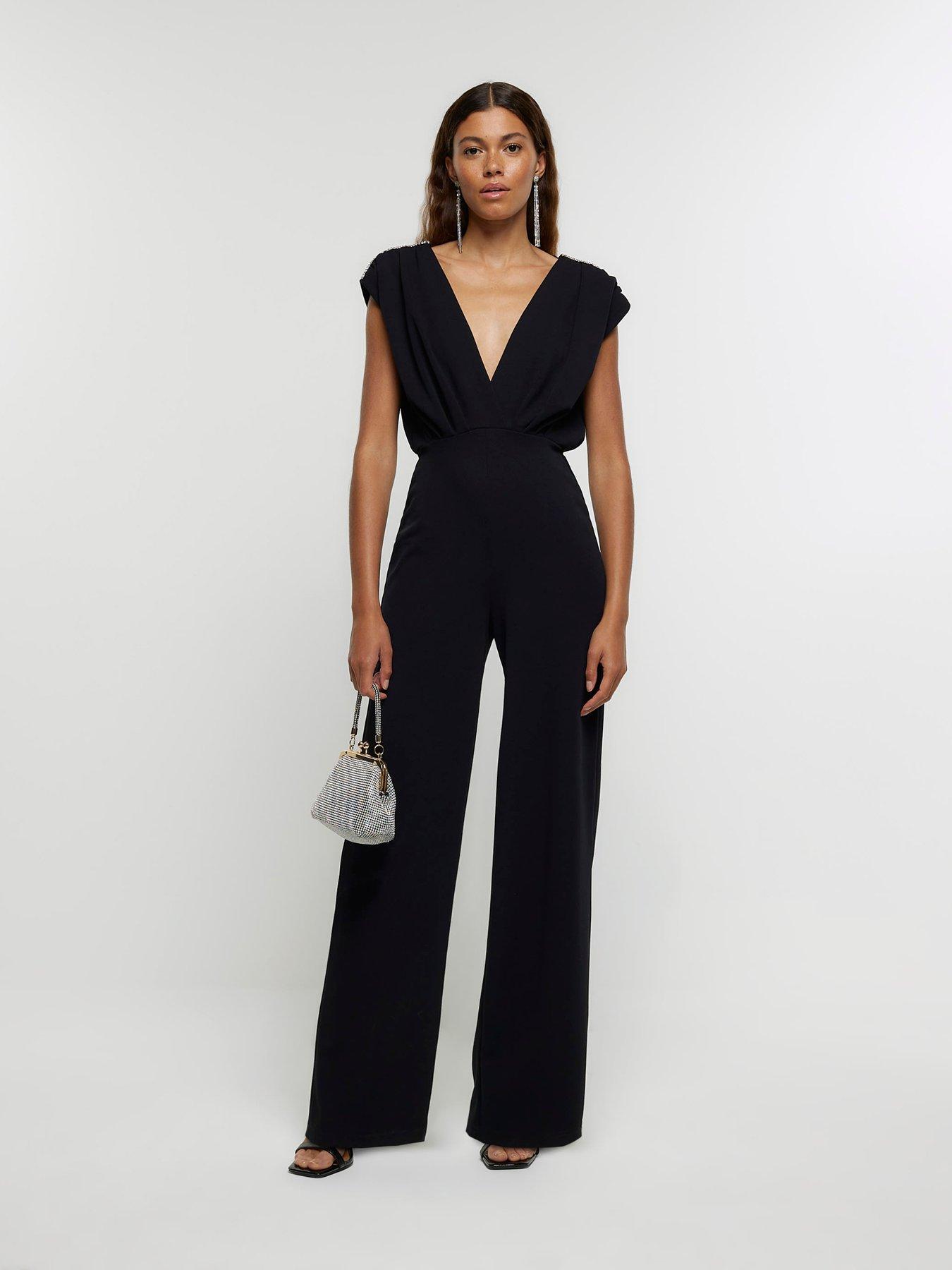 Embellished Jumpsuit Black