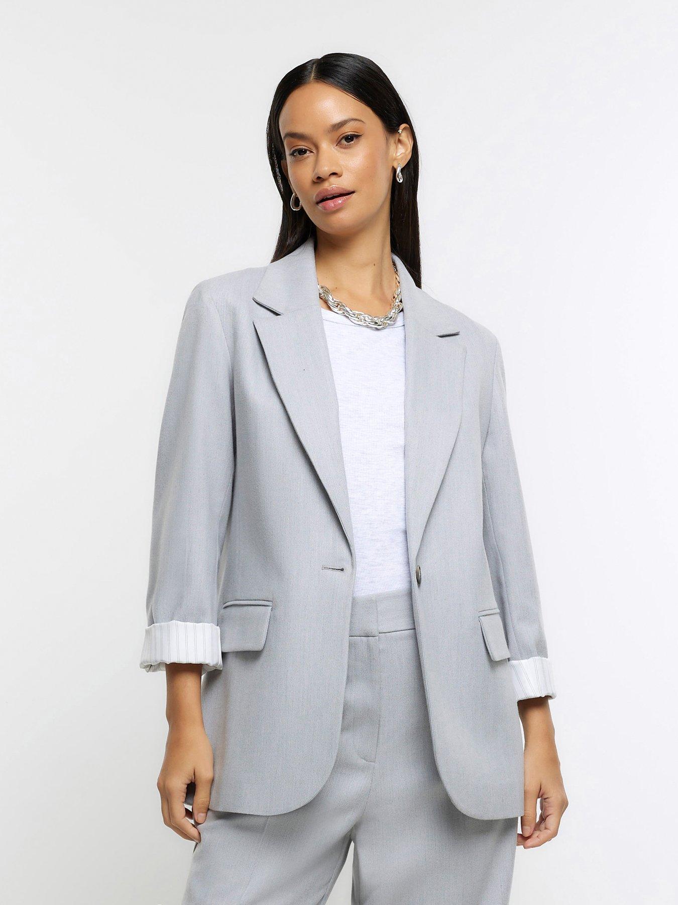 Grey shop blazer sale