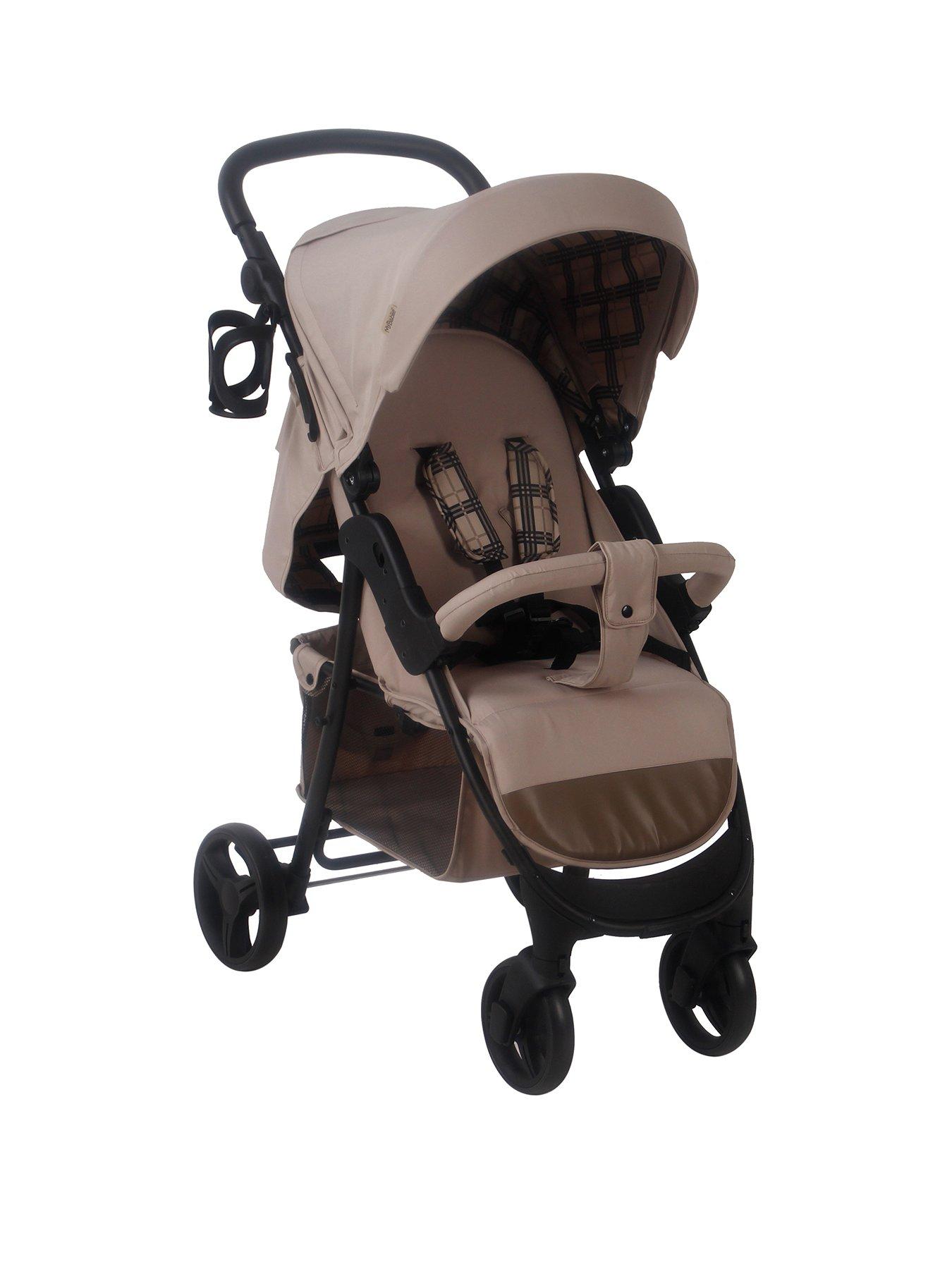 MB30 Dani Dyer Taupe Plaid Pushchair