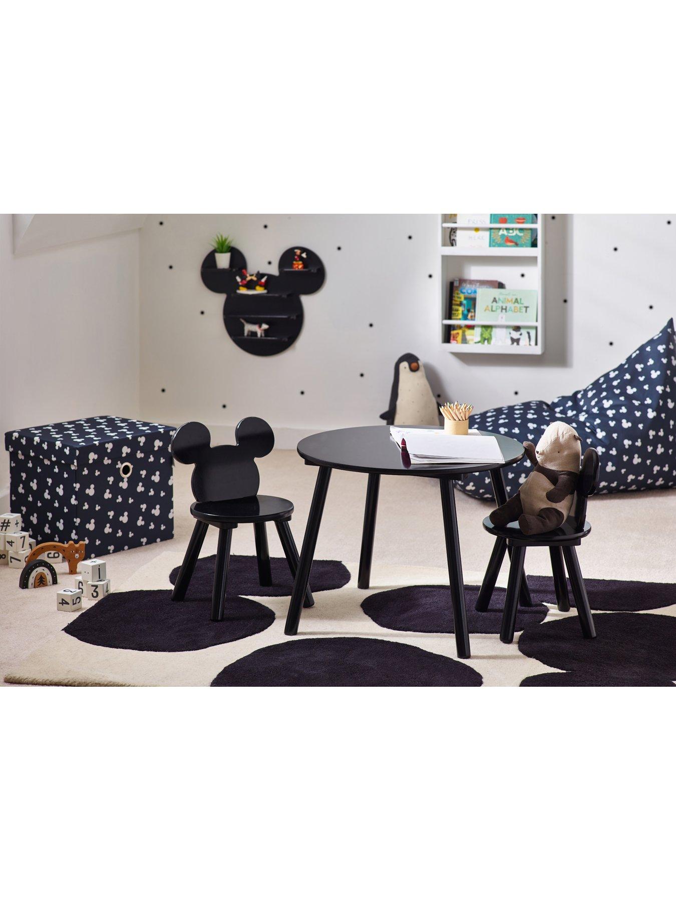 Mickey Mouse Toddler Table and 2 Chair Set - Black