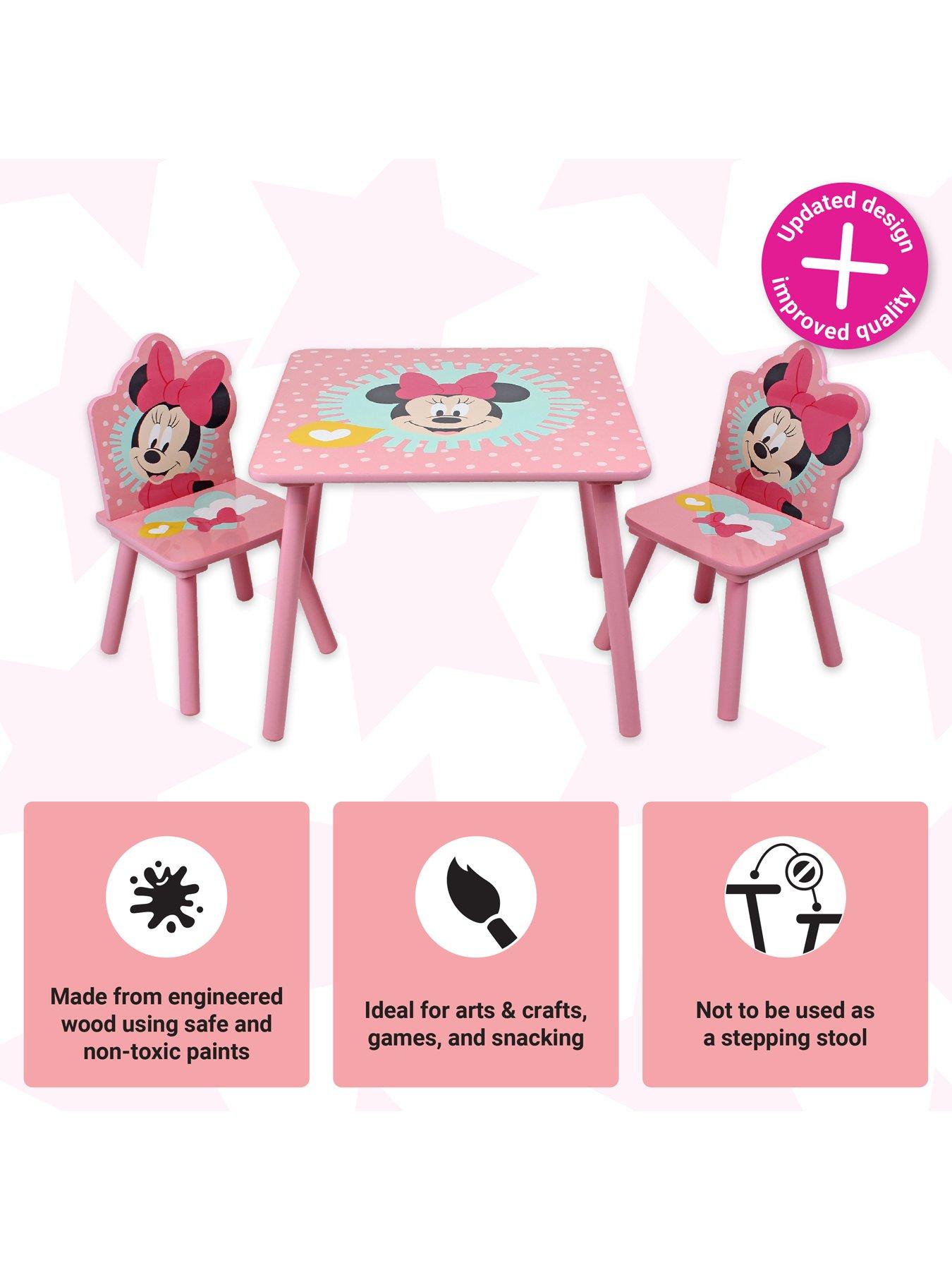 Minnie mouse table and 2 chairs on sale