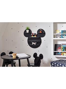 Product photograph of Mickey Mouse Wall Shelf- Black from very.co.uk