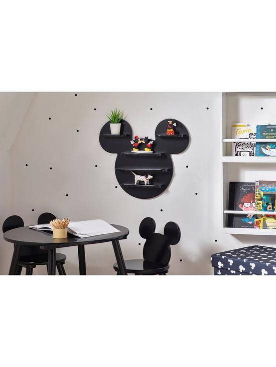 front image of mickey-mouse-wall-shelf--black