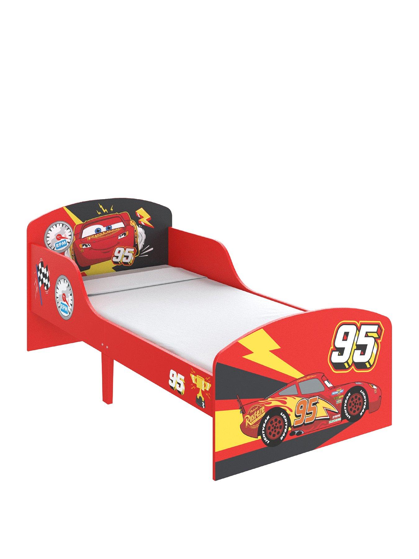 Image 2 of 6 of Disney Cars Lightning McQueen Toddler Car Bed