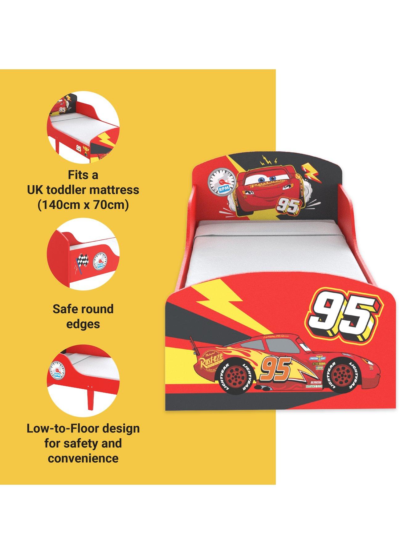 Image 5 of 6 of Disney Cars Lightning McQueen Toddler Car Bed