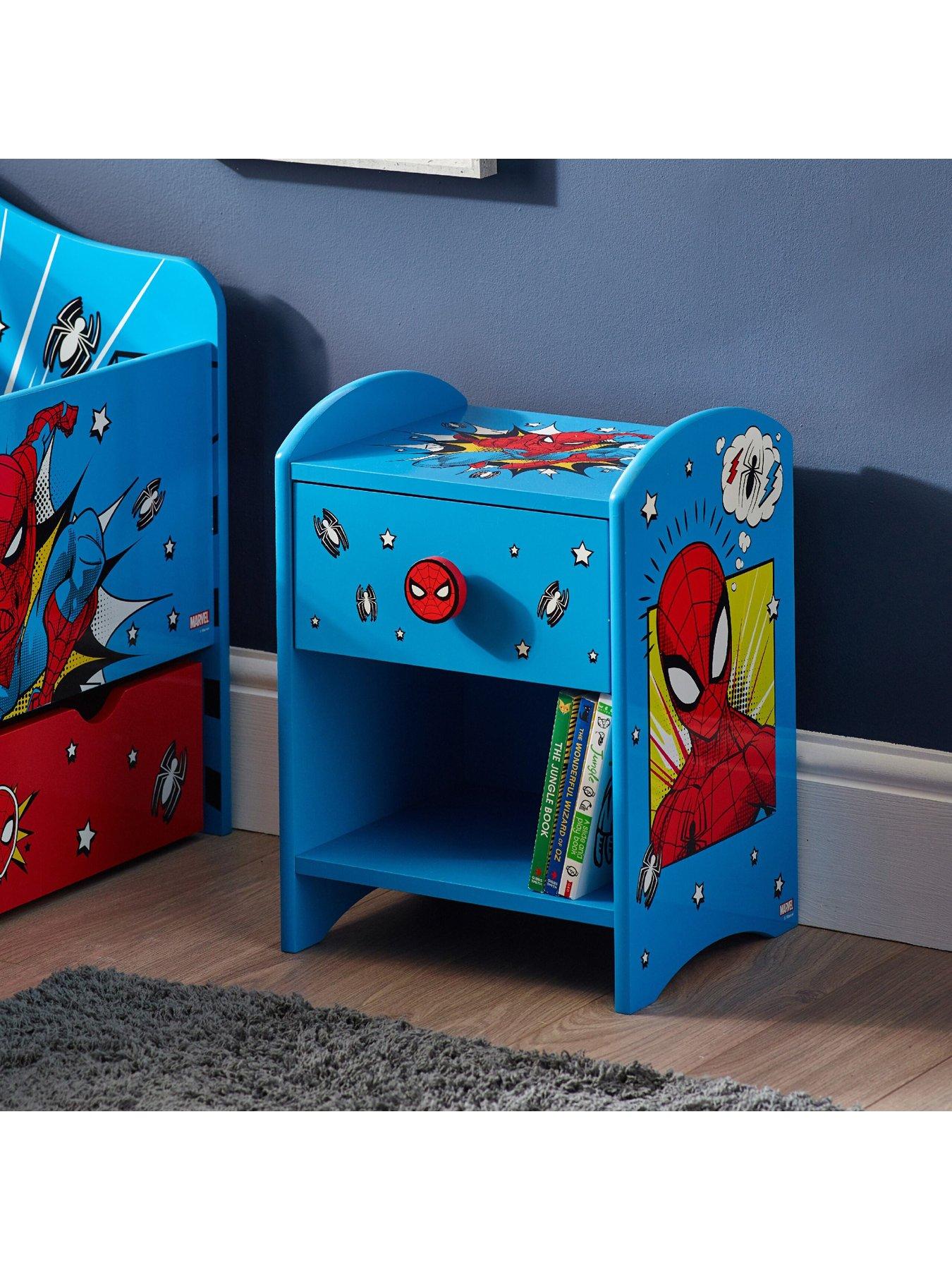Product photograph of Spiderman Spider Man Bedside Table from very.co.uk