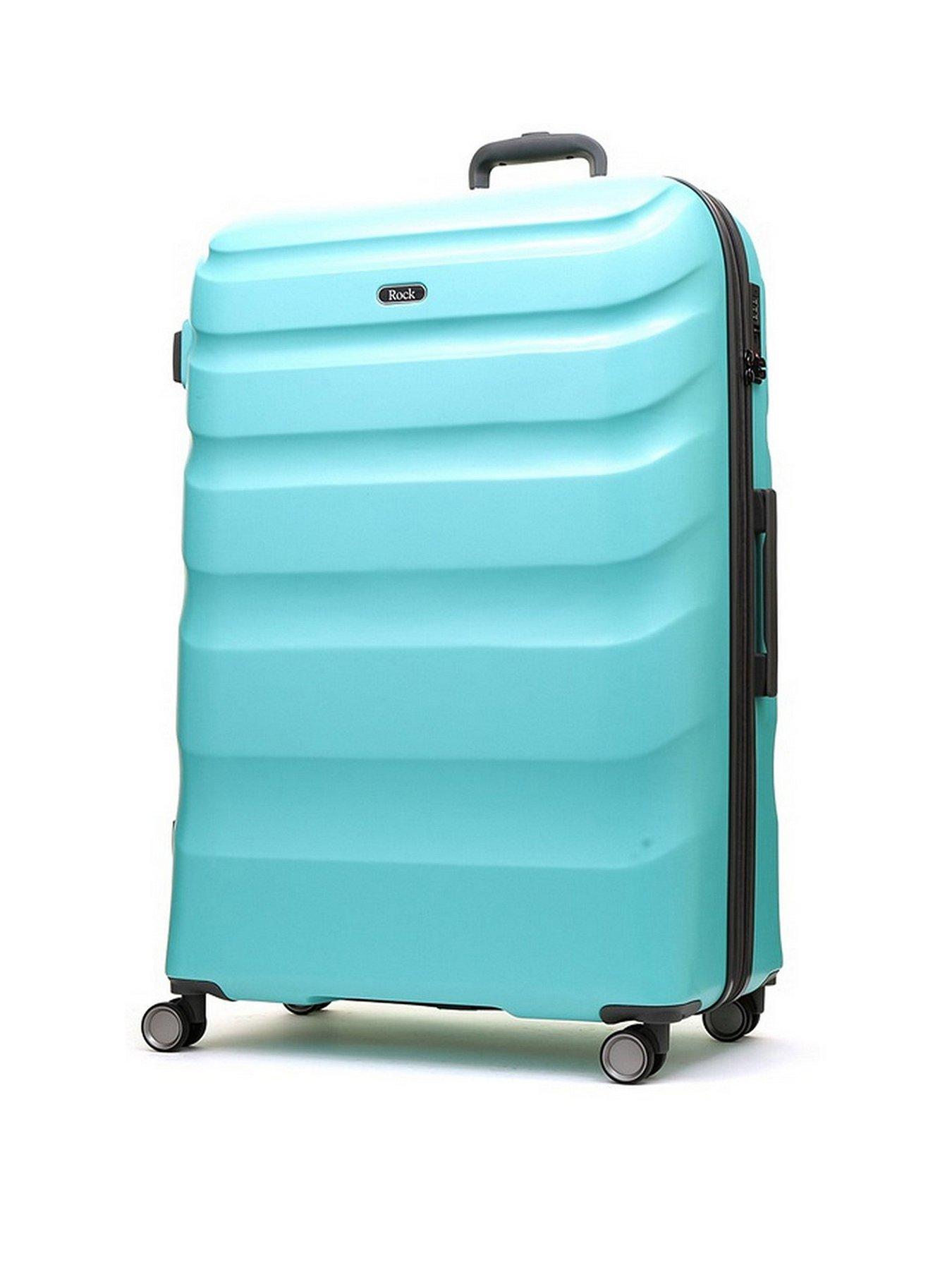 Rock Luggage Tulum 8 Wheel Hardshell Large Suitcase - Turquoise | very.co.uk