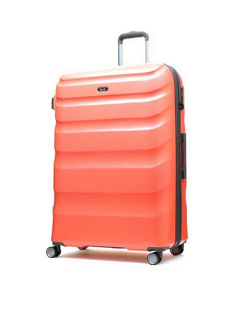 rock-luggage-bali-8-wheel-hardshell-extra-large-suitcase-coral