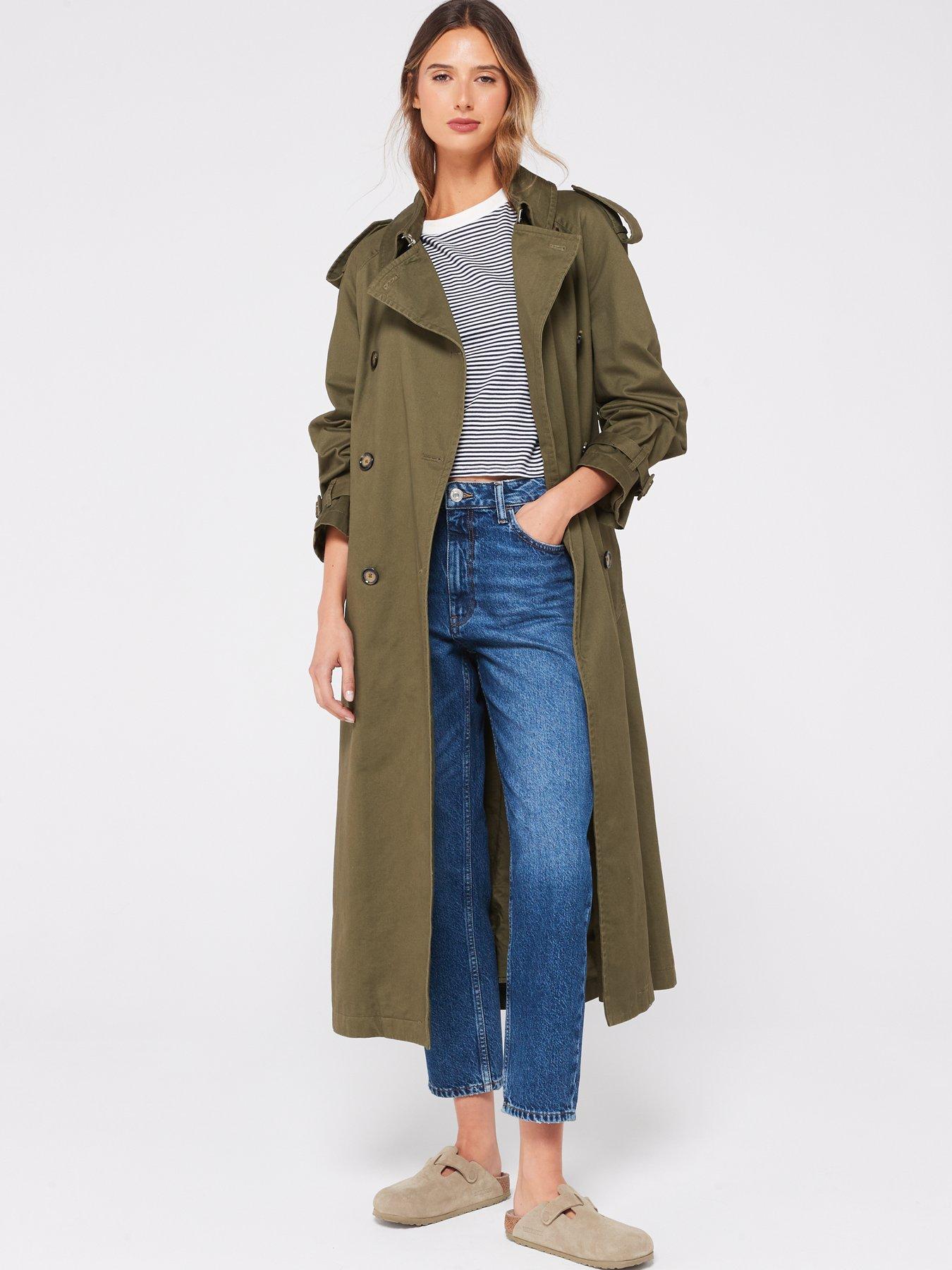 Mango Cotton Lapel Trench | Very.co.uk