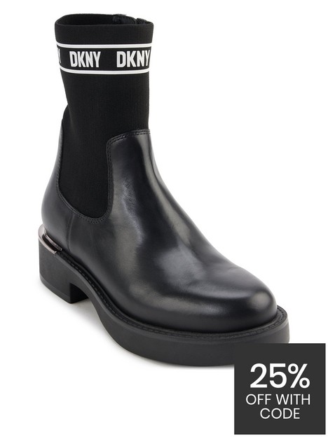 dkny-tully-slip-on-boots-blackwhite