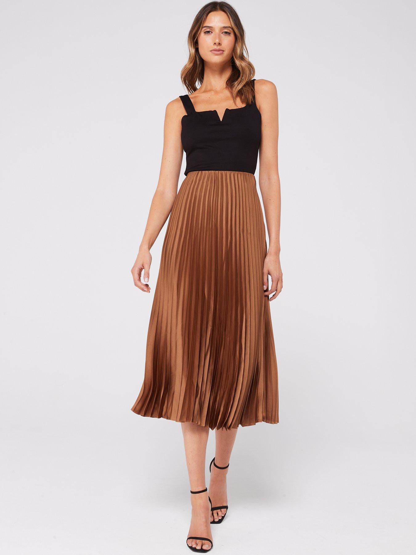 Mango pleated hot sale skirt dress