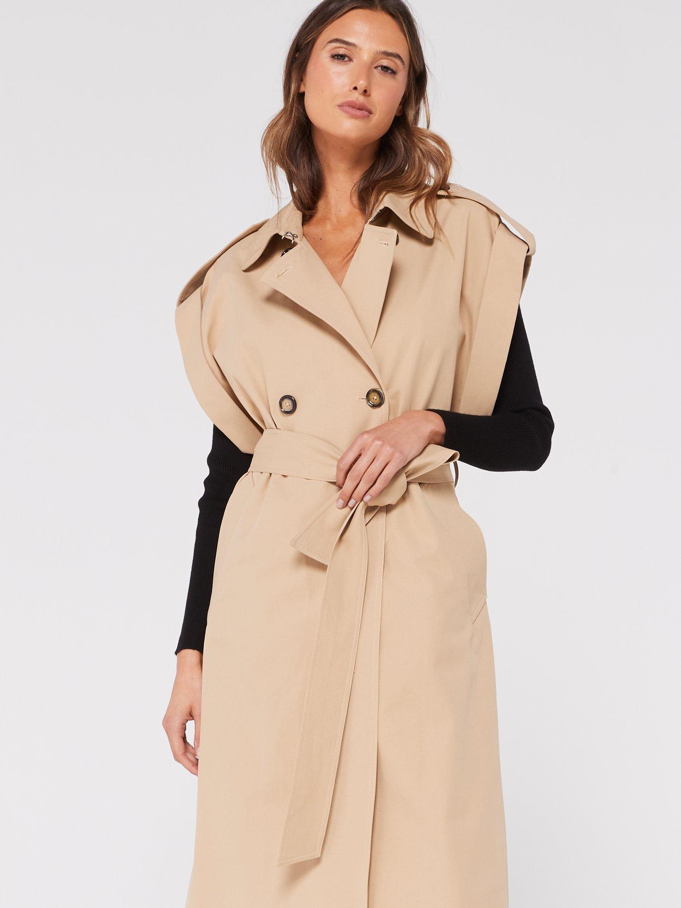 Mango sleeveless coat deals