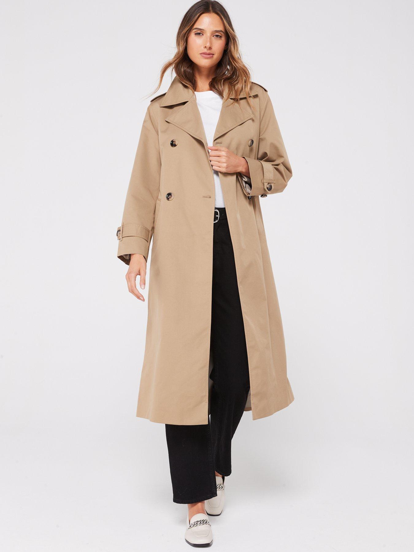 Button best sale trench coat