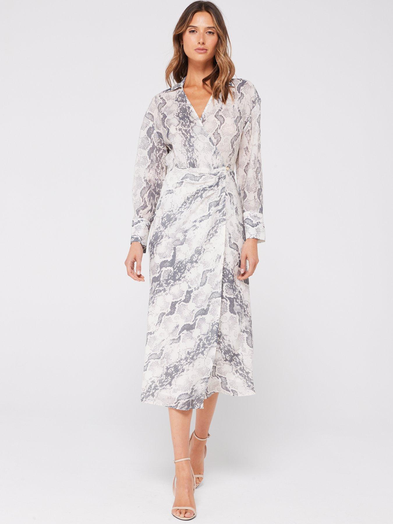 Mango Snake Print Lyocell Dress | very.co.uk