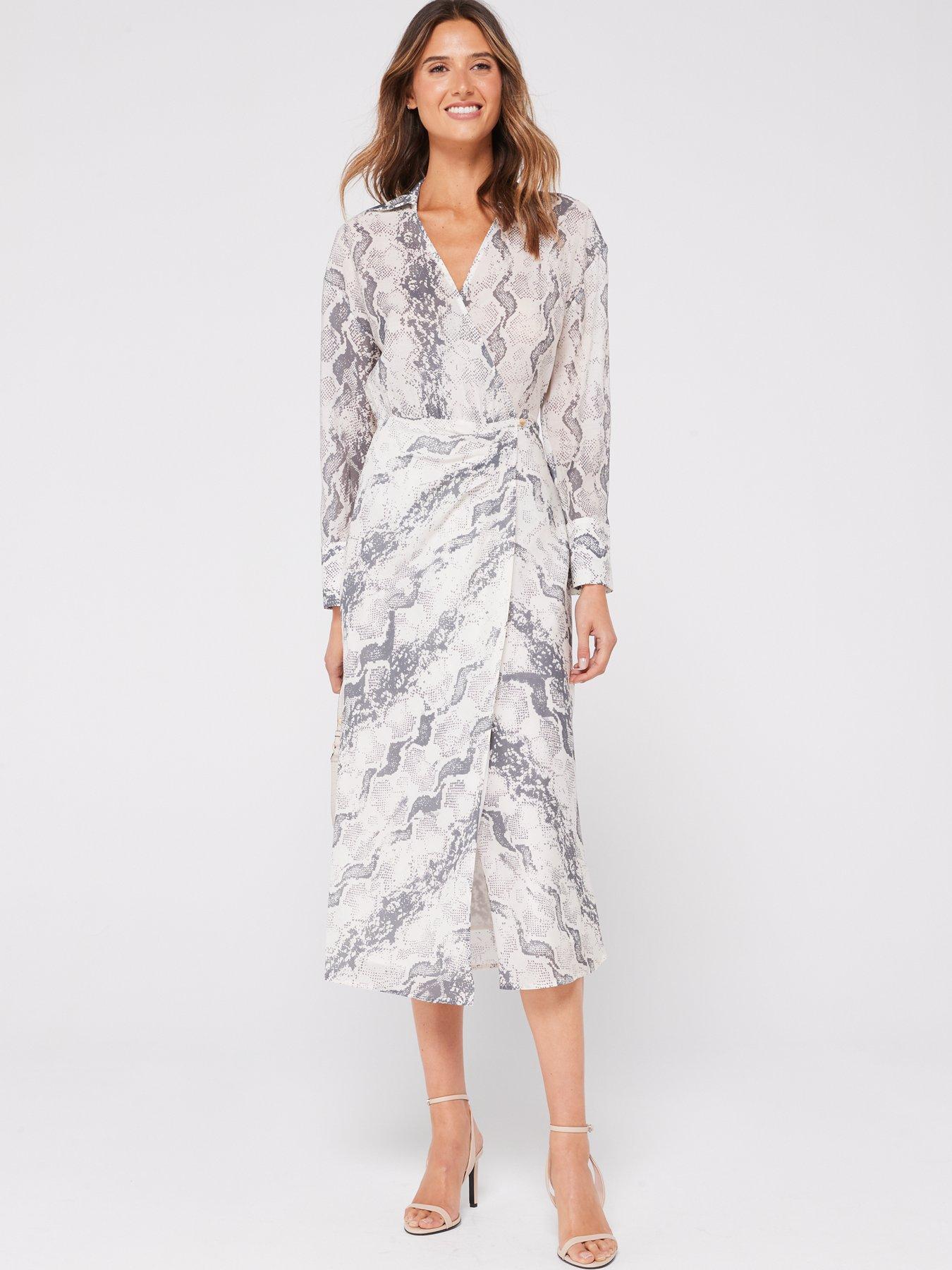 Snake Print Lyocell Dress