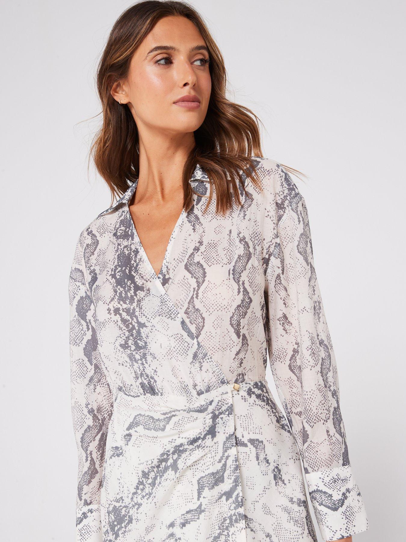 Mango Snake Print Lyocell Dress Very