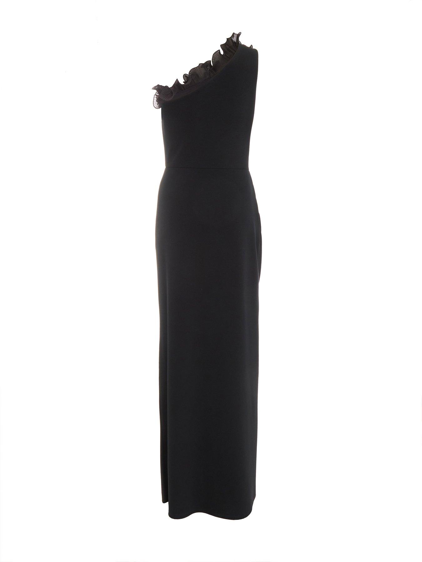 Image 6 of 6 of Quiz Black One Shoulder Maxi Dress