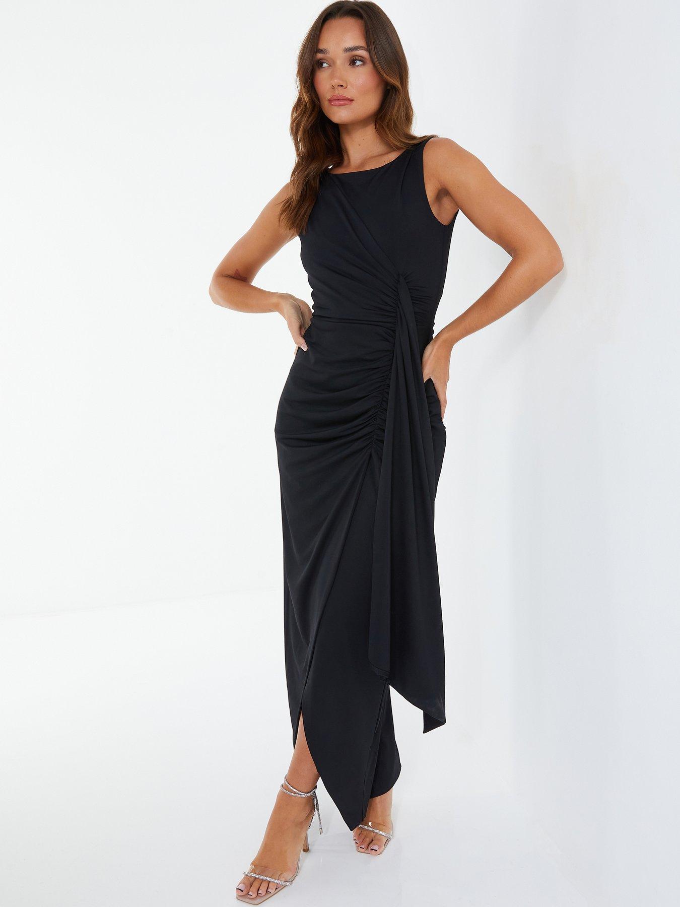 Dark grey best sale maxi dress uk