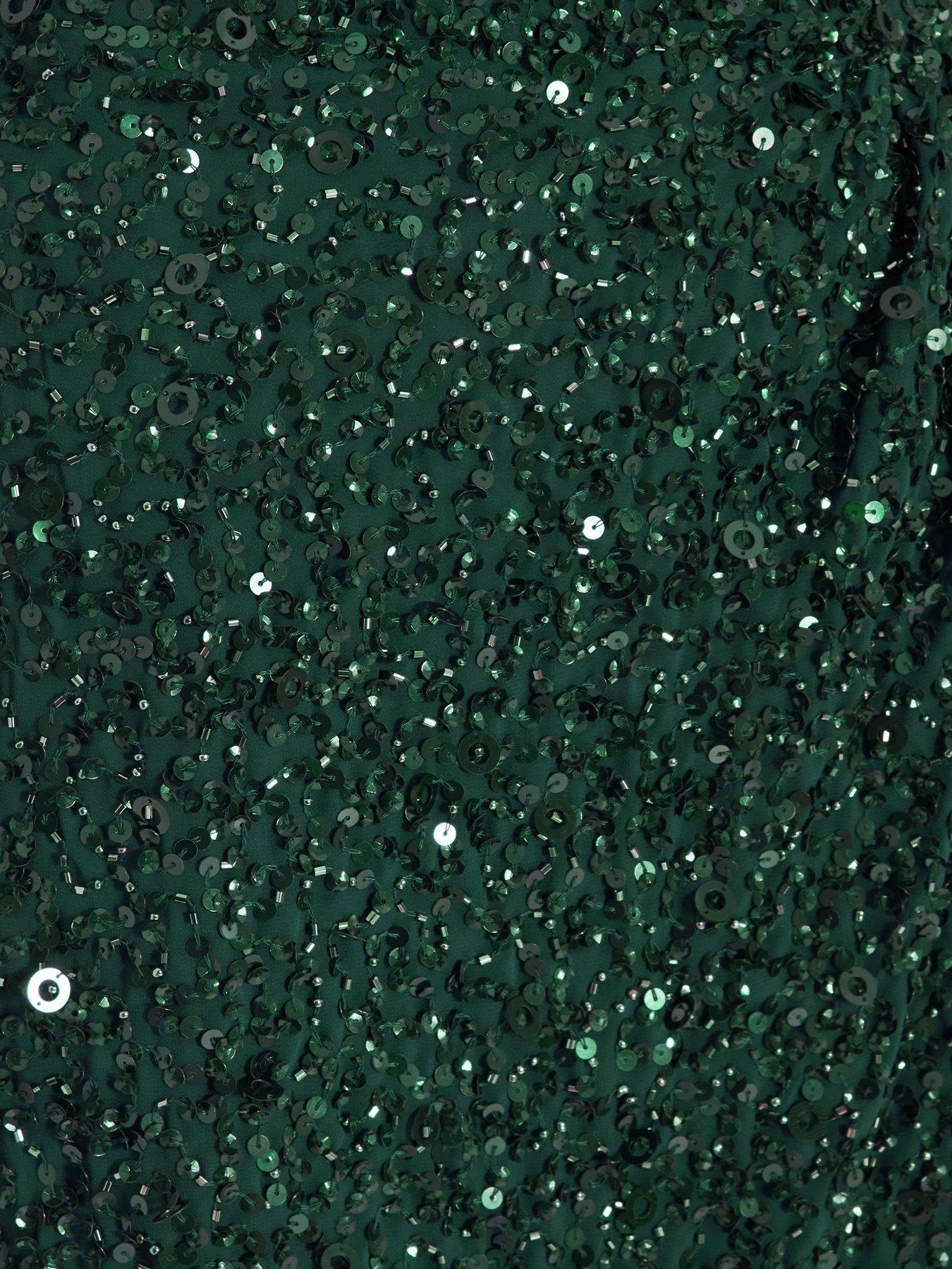 slim fit dress slacks Zapaka Women Sparkly Homecoming Dress Sequins Strapless Dark Green Tight Short Cocktail Dress, Dark Green / US12 main image 1