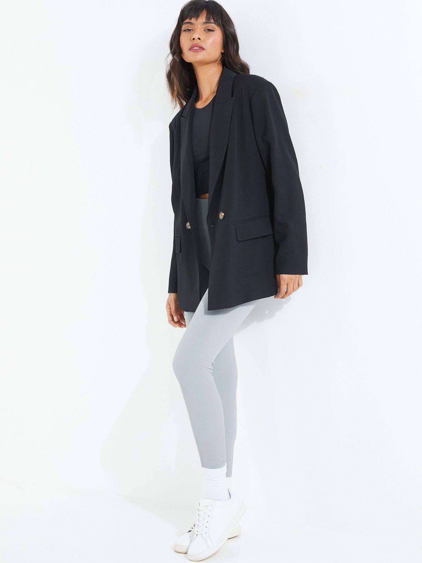 Quiz Black Oversized Tailored Blazer very
